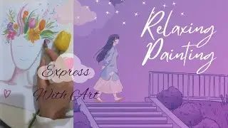Expressive relaxing Art🎨#art #painting #relaxing #expressivedrawing #soothing #drawing #relaxwithart