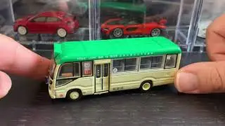 微影 Tiny Toyota Coaster Green Minibus Laguna City unboxing 19 Seats 十九座 小巴トヨタ コースター ミニバス (19シート) 開箱