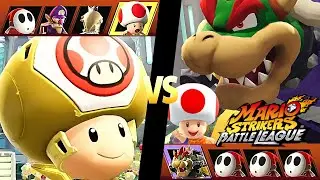 Mario Strikers Battle League Team Toad vs Team Bowser at Urban Rooftop CPU Hard