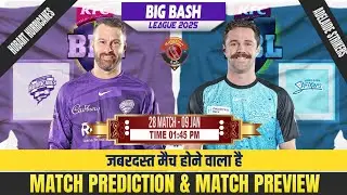 BBL 2026 28th Match Prediction Hobart Hurricanes vs Adelaide Strikers
