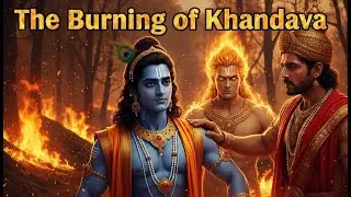 🔥 Arjuna and Krishna Burn the Forest of Gods &mdash; The Khandava Forest Legend 🔥 #sanatanadharma