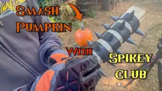 How to Make a Trench Club with 3d Printed Spikes and use it to Smash Pumpkins