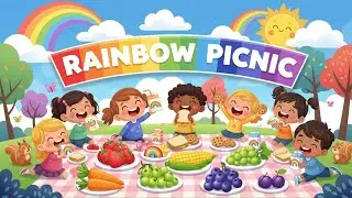 🌈🧺 Rainbow Picnic | Fun Kids Song About Colors & Sharing | Happy Tale & Tune