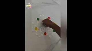 Simple Rangoli 🌸 plz subscribe &hearts;️#rangoli #viralshorts #kolam #muggulu #jhatpat