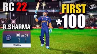 🔥Real Cricket 22 First *100 Run , Rohit Sharma  Not Out 100 Run In Rc22 , Rc22 Batting Gameplay !!