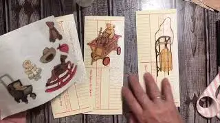 Large time card tags embellishments