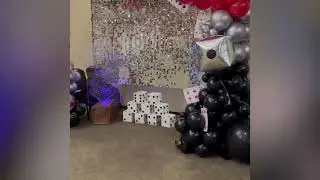 Qcity Silver Shimmer Wall Backdrop