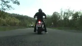 VTX Burnout, VTX 1800C Motorcycle with a Darkside Car Tire