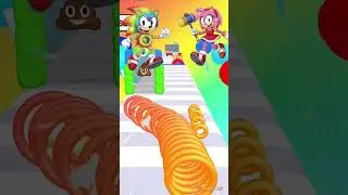 HELP! SONIC GOT TRAPPED IN SLIETHER 3D 🐍 RING RUN RACE #gaming #shorts #shortfeed #viralshorts