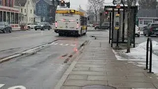 MBTA New! 2025 New Flyer Xcelsior Battery Electric Bus (XE40) 4301 at Waverley Square on Route 73