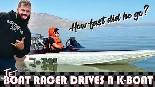 Jet boat racer drives a K-Boat