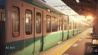 After the Train Leaves 🍂 | Day 23 | AI Anime Empty Platform | Quiet Nostalgia