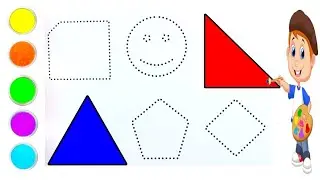 Toddlers Learning Shapes Color for Kids | Learn Shapes Name Step By Step Painting #easydraw #colors 
