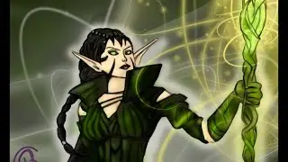How to draw Nissa Revane - Speed Drawing / Paint - Magic the Gathering Planeswalker