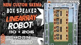 [PLAN] SKEMA BOX LINE ARRAY ROBOT 110 + 206 +HORN NEW CUSTOM  2025 