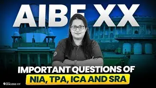 AIBE XX Important Questions LIVE | NIA, TPA, ICA, SRA | Must-Solve Questions for AIBE 2025