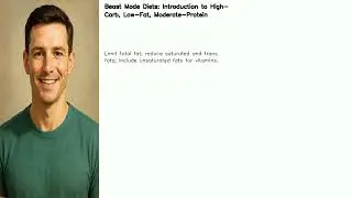Beast Mode Diets Introduction to High Carb, Low Fat, Moderate Protein
