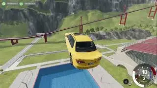 Cars vs. Swimming Pool 🌊🚗 (Jumping Down from the Diving Tower) - BeamNG.drive