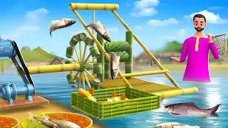 বাঁশের চাকা মাছের ফাঁদ - Bamboo Wheel Fish Trap Golpo | 3D Animated Bangla Stories | Maa Maa TV