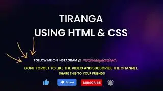 Tiranga using HTML and CSS | Indian Flag using HTML and CSS | CSS Tips and Tricks