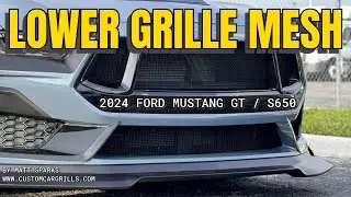 Ford Mustang GT 2024+ Lower Grille  Mesh Installation How-To by customcargrills.com