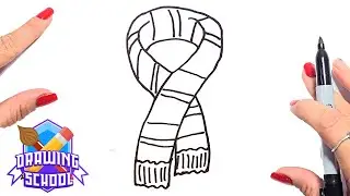 How to DRAW a SCARF? 🧣 Drawing a SCARF Step by Step 🧣