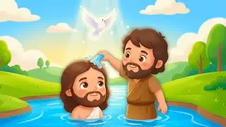 LA HISTORIA DEL BAUTISMO DE JESÚS (ANIMADA PARA NIÑOS) | PequeFe