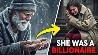 Freezing Homeless Man Helped a Crying Woman—What He Discovered Shocked Everyone | Emotional story