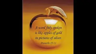 Sermon &ndash; Proverbs 25:11 &ndash; Wise Words