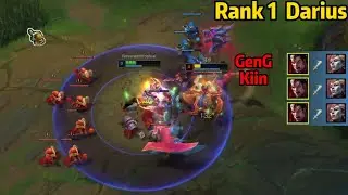 Rank 1 Darius VS GenG Kiin in KR High Elo! *INSANE SOLO KILL*