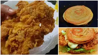 VIRAL Chicken Zinger Paratha Bun Burger Delicious Homemade Recipe | Chicken Paratha Burger Recipe 