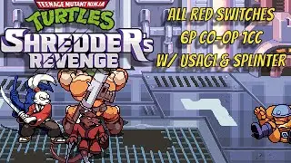 TMNT: Shredder's Revenge - All red dip switches 6P difficulty Co-op 1CC with Usagi & Splinter