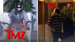 Tom Cruise Hops on Motorcycle Outside Hotel, Leonardo DiCaprio Follows | TMZ