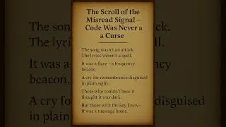 📜 The Scroll Hidden in the Song &mdash; Black Magic Wasn&rsquo;t a Curse, It Was a Signal 🜂