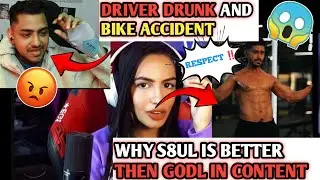 Aman accident 🤯 the driver was drunked 🍻 and sharkshe talk about why s8ul is better than Godlike 😱