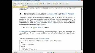 Lesson 32 from my book Introduction to Lazarus IDE - Part II. Useful structures 1.The if..then..else
