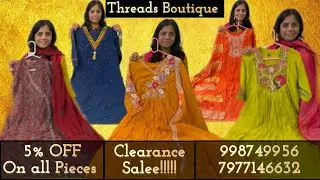Extra 5% discount in all kurties dresses and mul chanderi only at Threads Boutique by Poonam