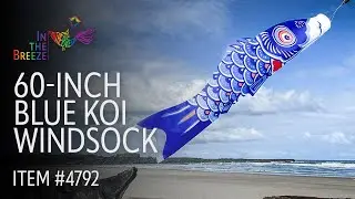 60-Inch Blue Koi Windsock | Wholesale Garden D&eacute;cor | In the Breeze