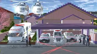 All Police Cars🚓🚨🚔 Bikes🚳 and Helicopters 🚁 Collection at New Girl House 🏠🏡 Sakura School Simulator 