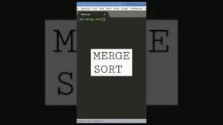 Merge Sort in Python   #shorts #python