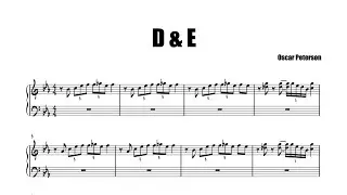 [FREE PDF] Oscar Peterson - D & E (Eb Blues) | Transcription