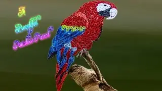 quilling artwork | How to make a beautiful Rainbow parrot