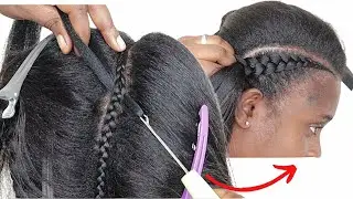 Can't Feedin Braid Try This Method Now / Easy Feed In Braids For Beginners / Nkemjeffrey