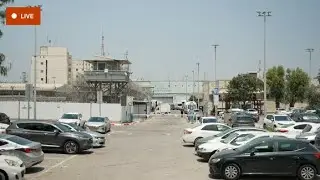 Exterior of Israeli prison where Gaza aid ship activists are being held