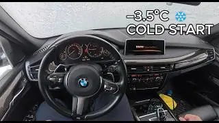 BMW X5 xDrive40d Cold Start ❄️ | &ndash;3.5&deg;C Winter Morning