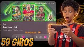 😱 PACK OPEN COM 59 GIROS NA BOX DE TREASURE LINK NO EFOOTBALL 2026 MOBILE!!