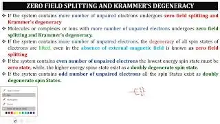 ESR - ZERO FIELD SPLITTING & KRAMMER'S DEGENERACY