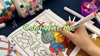 Color With Me ASMR⭐🐣 Comfy Life by Coloring Book Cafe using Markers #adultcoloring #ASMR