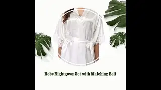 Robe Nightgown Set with Matching Belt