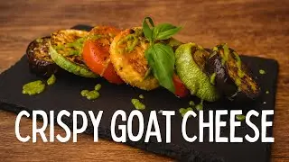 Pan-Seared Eggplant, Zucchini & Tomato with Crispy Goat Cheese | Easy Vegetarian Recipe